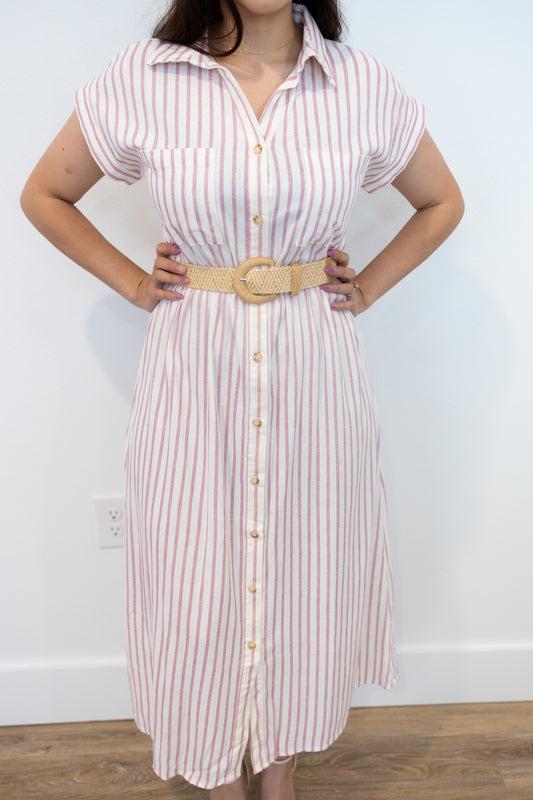 Larissa Pink Midi Dress