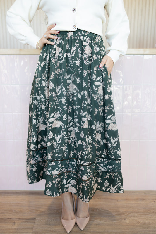 Claire Olive Skirt