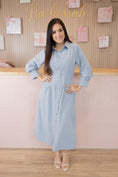 Load image into Gallery viewer, Winter Dusty Blue Dress