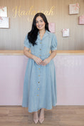 Load image into Gallery viewer, Aurora light Denim Midi Dress