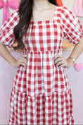 Load image into Gallery viewer, Dinora Ginham Maxi Dress