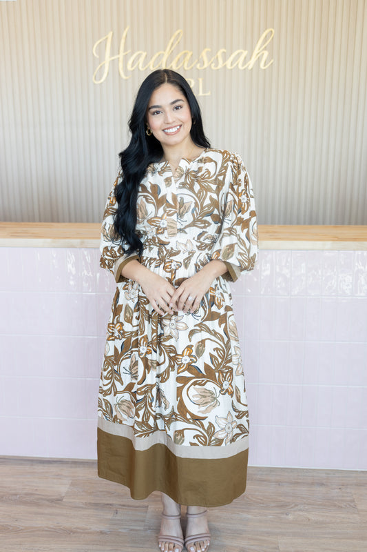 Caroline Mocha Dress