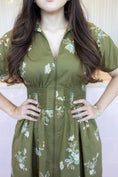 Load image into Gallery viewer, Greece Olive Midi Dress