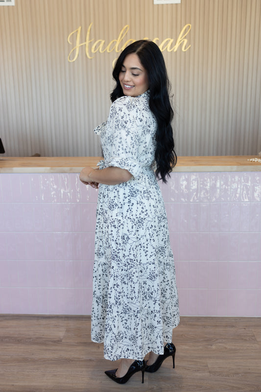 Arelly White Floral Dress