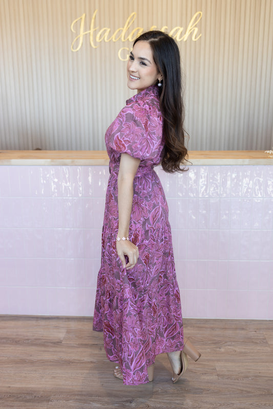 Hannah Pink Floral Dress