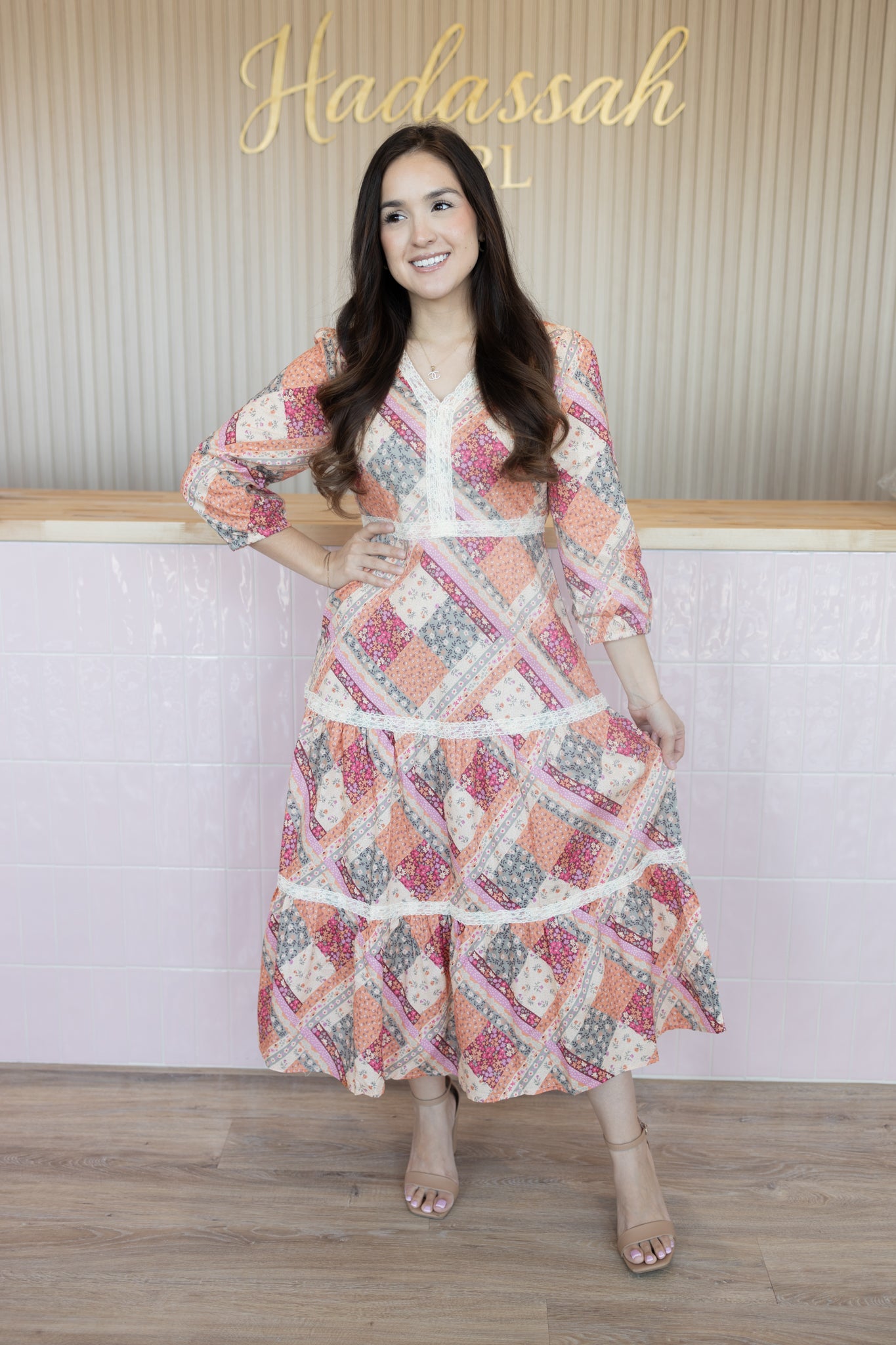 Hadassa Dress - Chocolate Flora Mix