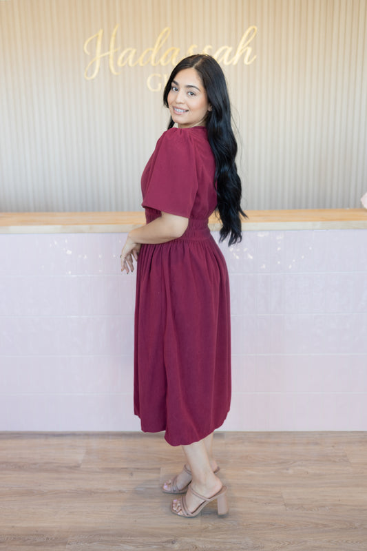 Aliah Wine Dress