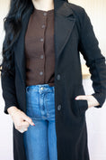 Load image into Gallery viewer, Azary Black Long Coat