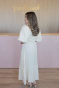 Load image into Gallery viewer, white star rose midi dress
