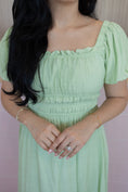 Load image into Gallery viewer, Zoey pistachio midi dress