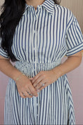 Load image into Gallery viewer, Yosmeri Navy Blue Dress