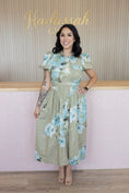 Load image into Gallery viewer, HEATHER OLIVE FLORAL DRESS