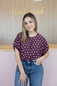 Load image into Gallery viewer, MADDISON WINE BLOUSE
