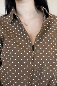 Load image into Gallery viewer, The Bonnie Brown polk dot jacket