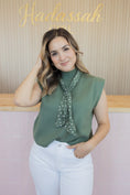 Load image into Gallery viewer, MAEVE OLIVE GREEN BLOUSE