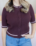 Load image into Gallery viewer, ANDY WINE CARDIGAN