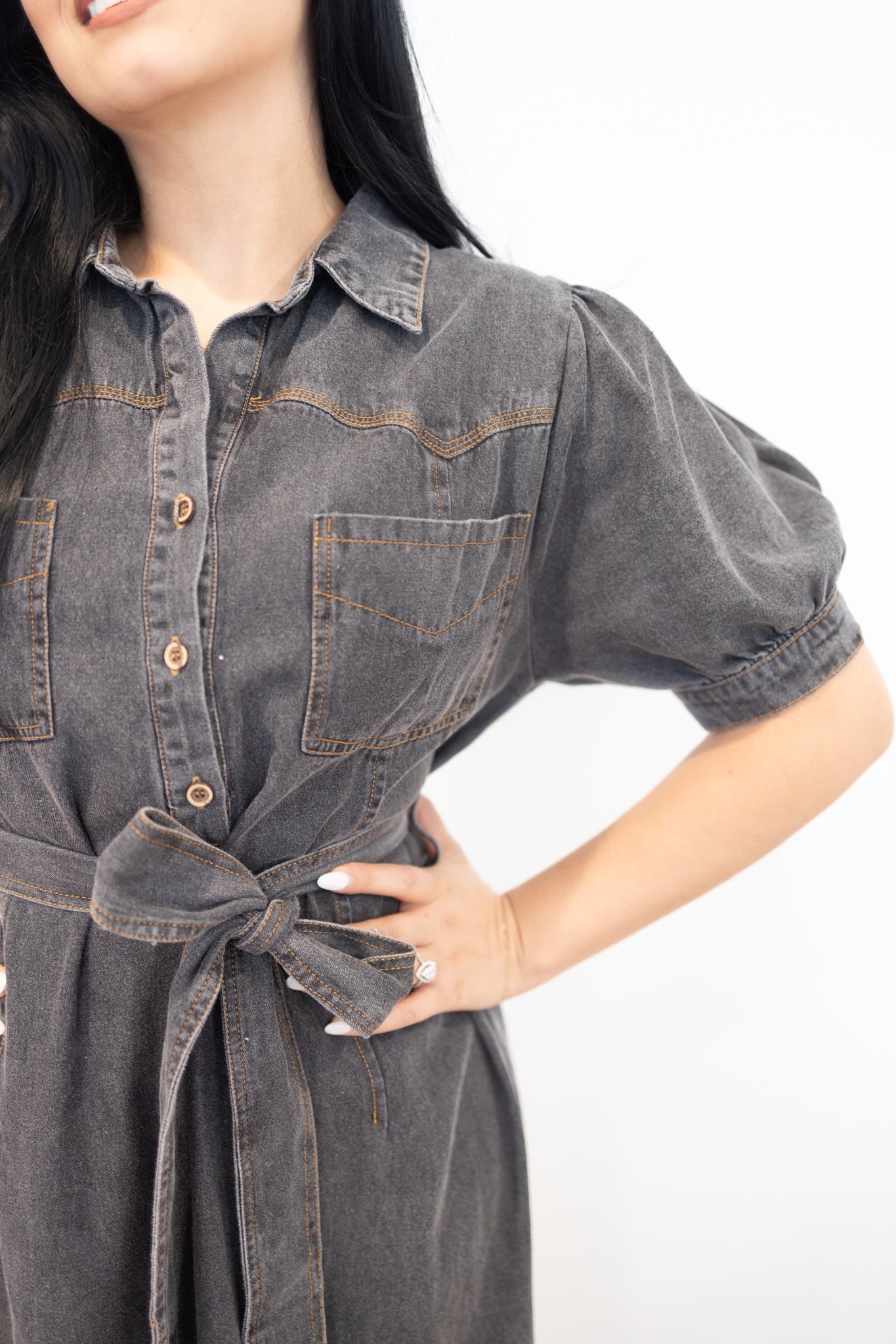 Black Denim Dress