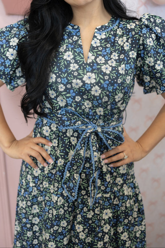 Melody Blue Floral Dress
