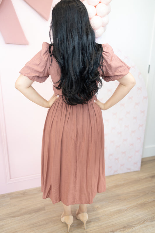 Mariah Rust Dress