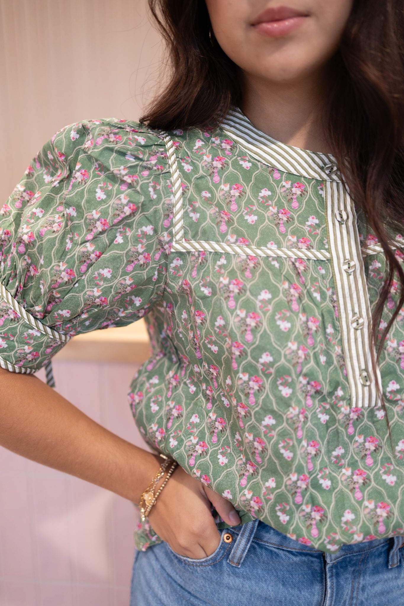 Karla Olive Blouse