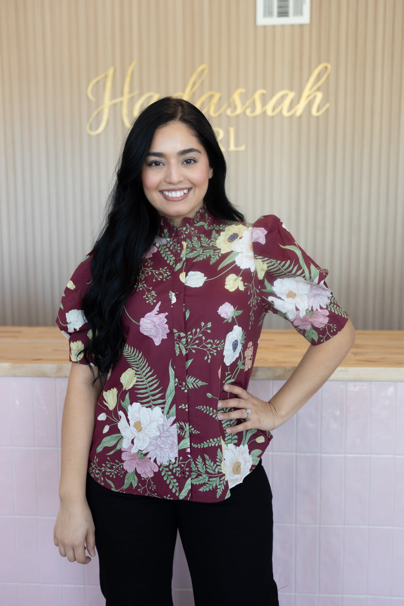 Joy Burgundy Blouse