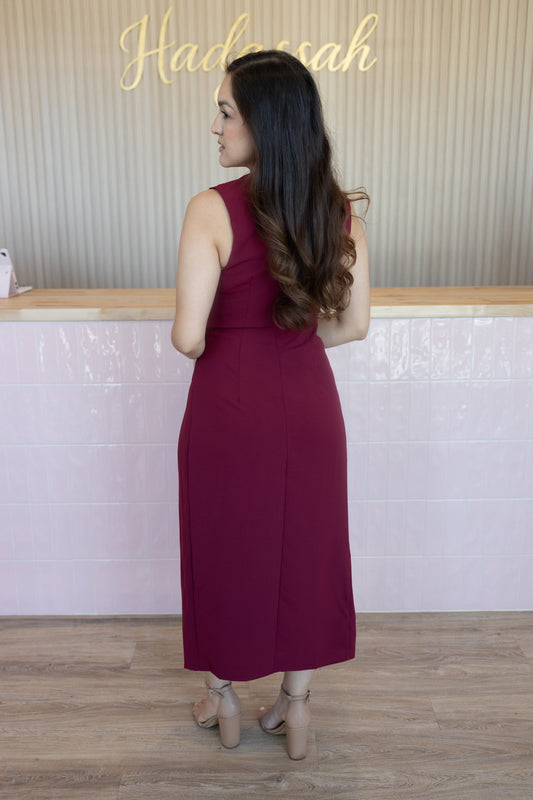 Elle Wine Dress
