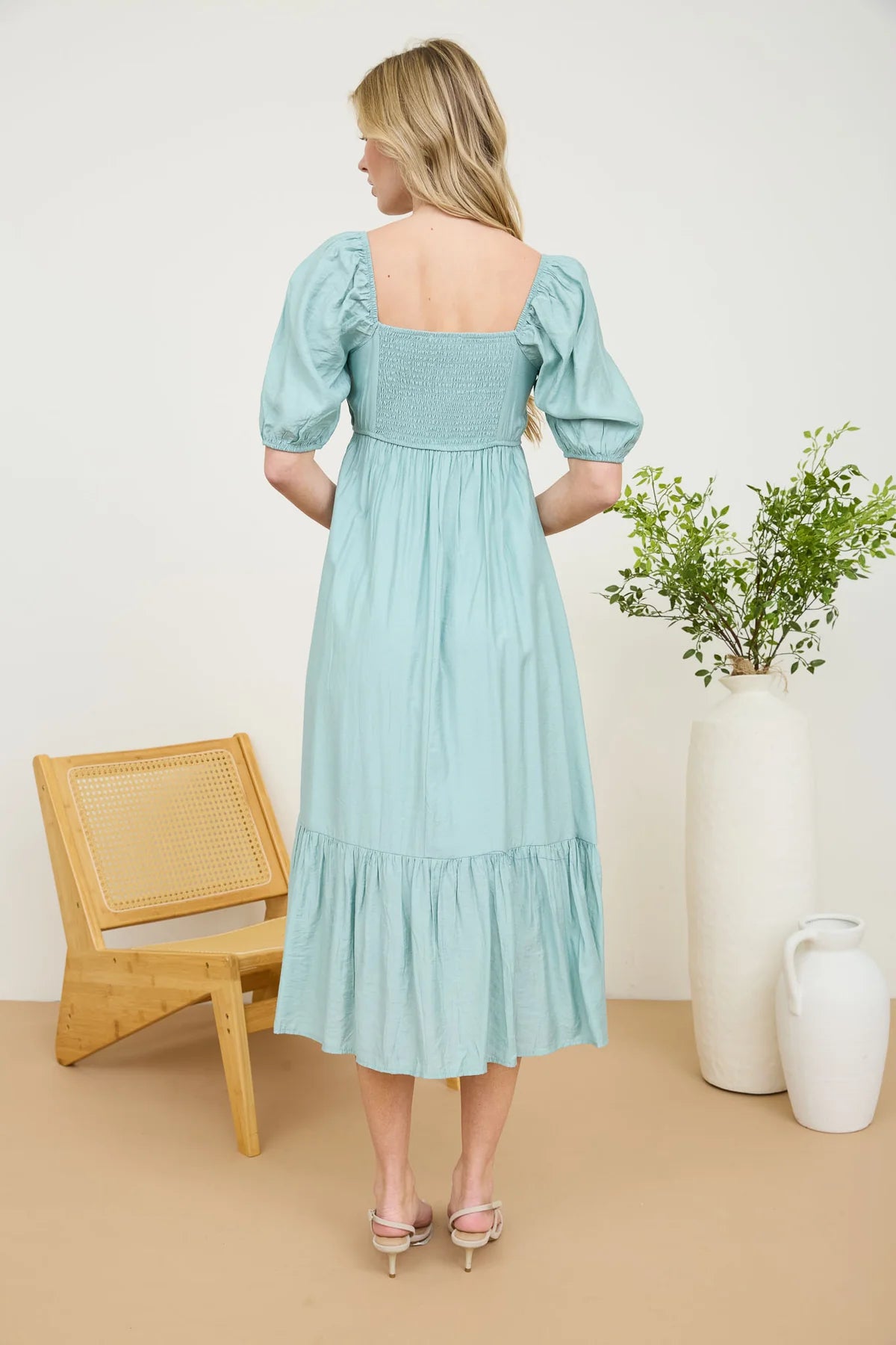 Norah Mint Midi Dress