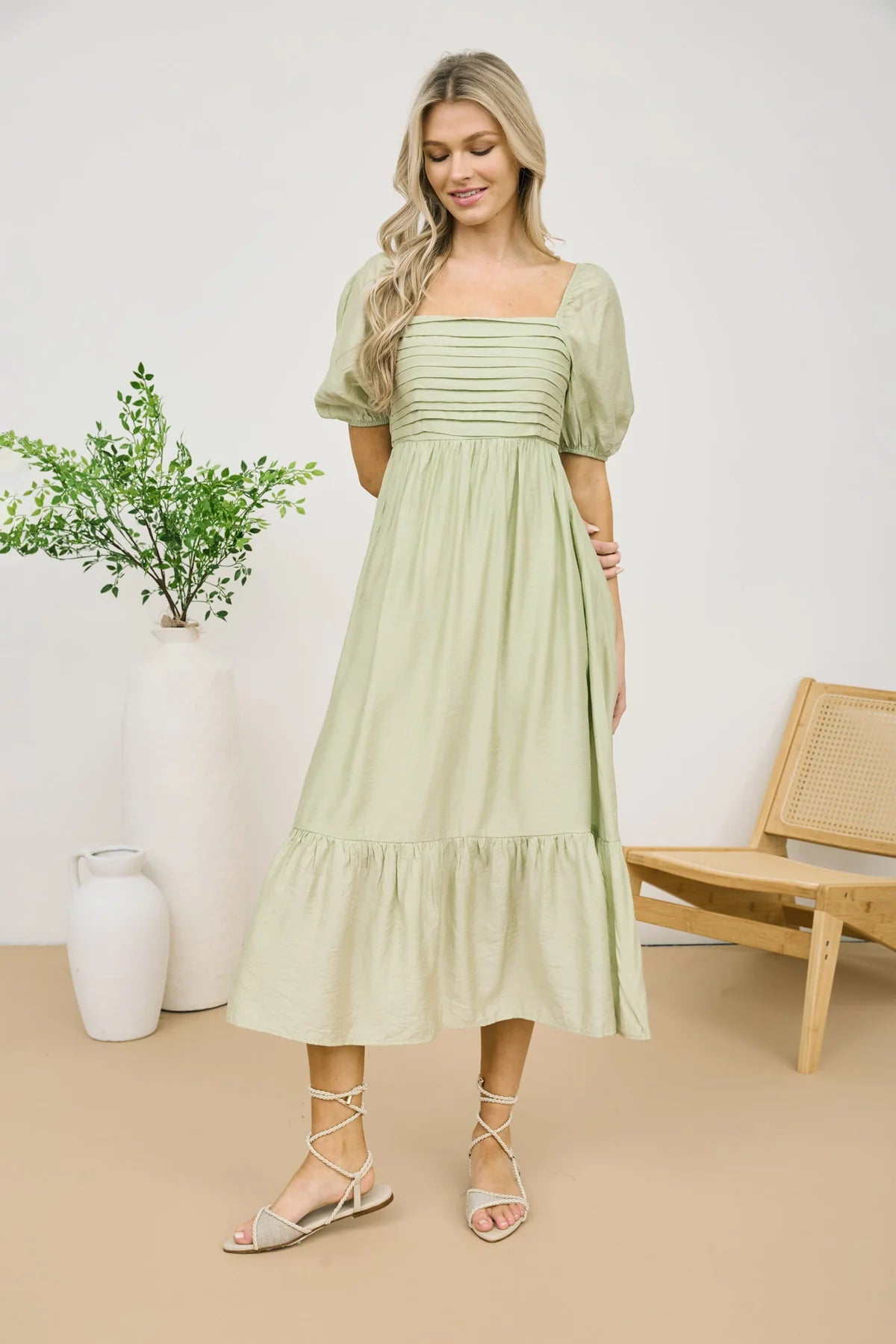 Norah Kiwi Midi Dress