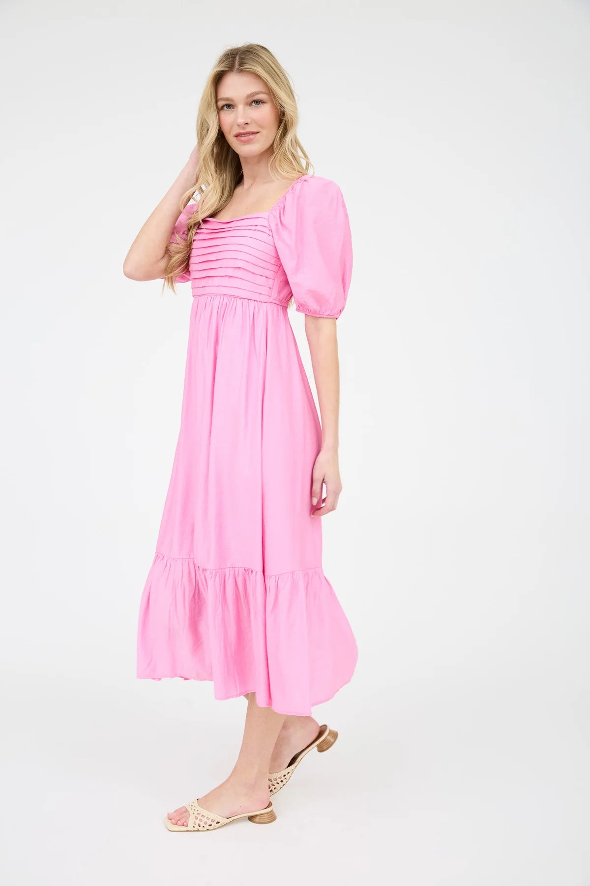 Norah Pink Midi Dress