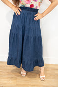 Load image into Gallery viewer, Valerie Denim Midi Skirt
