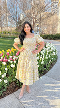 Load image into Gallery viewer, Serene Bloom Peach Midi Dress