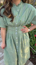Load image into Gallery viewer, Gardenia Gingham Midi Dress