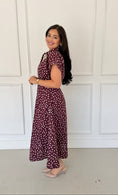 Load image into Gallery viewer, Dotted Swiss plum midi dress