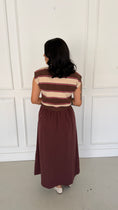 Load image into Gallery viewer, Ivy stripe brown dress