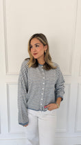 Load image into Gallery viewer, AMARA BLUE STRIPE CARDIGAN