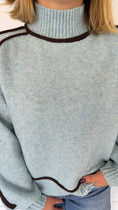 Load image into Gallery viewer, COLLINS LT.BLUE SWEATER TOP