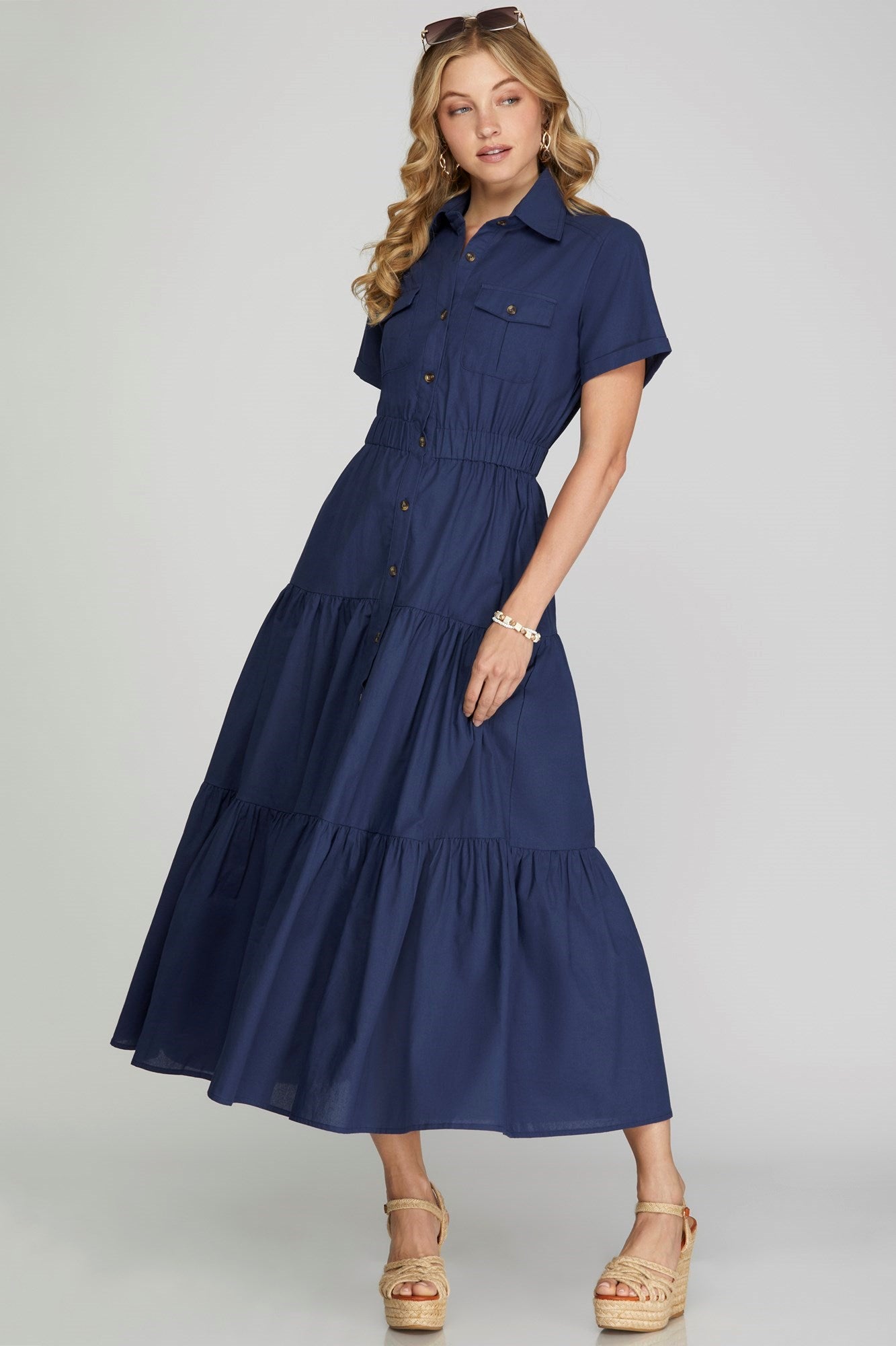 Lenore Blue Maxi Dress