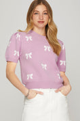 Load image into Gallery viewer, Zinnia Lilac Sweater Top