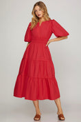 Load image into Gallery viewer, Mellanie Red Midi Dress