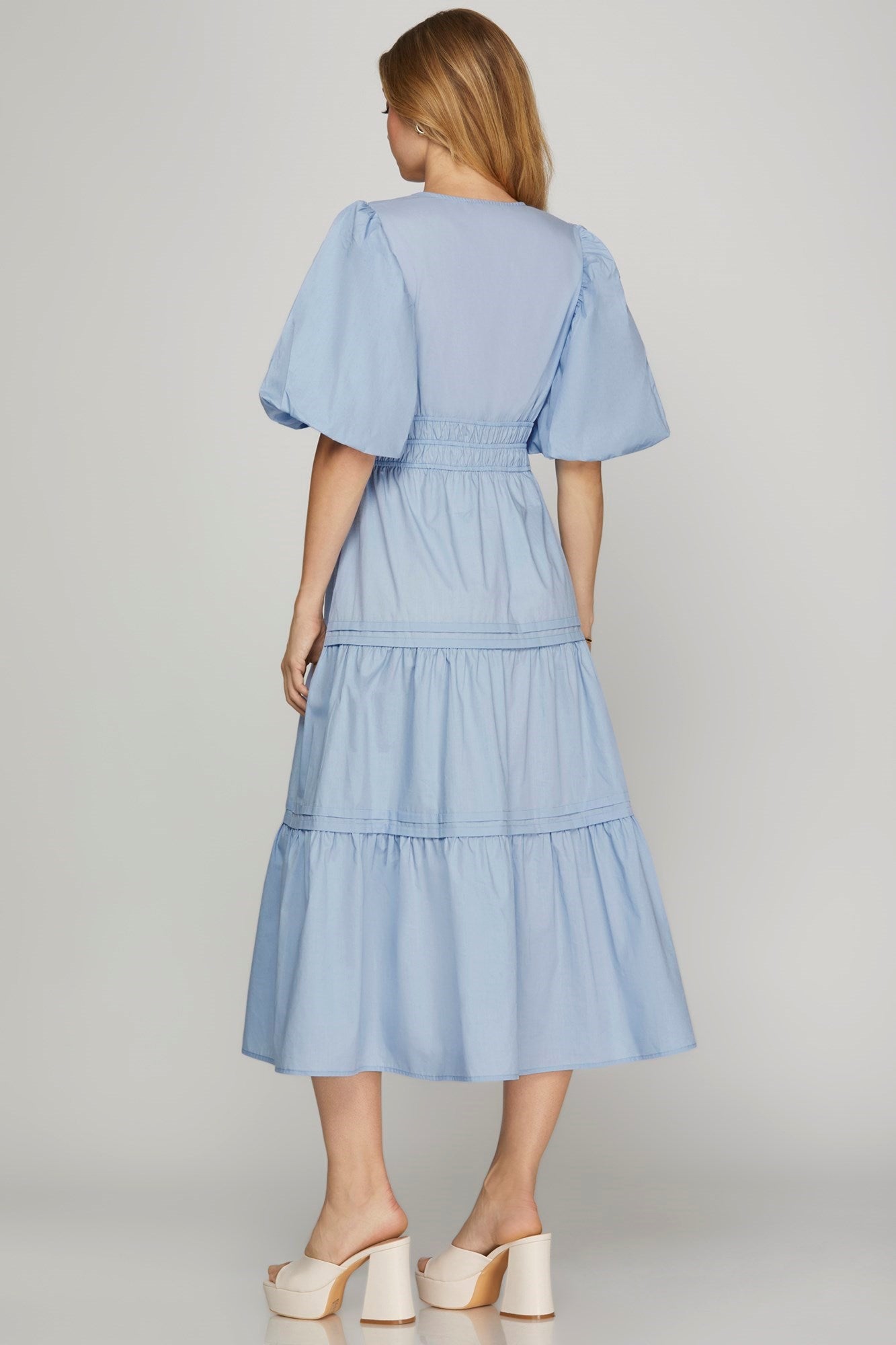 Mellanie Blue Midi Dress