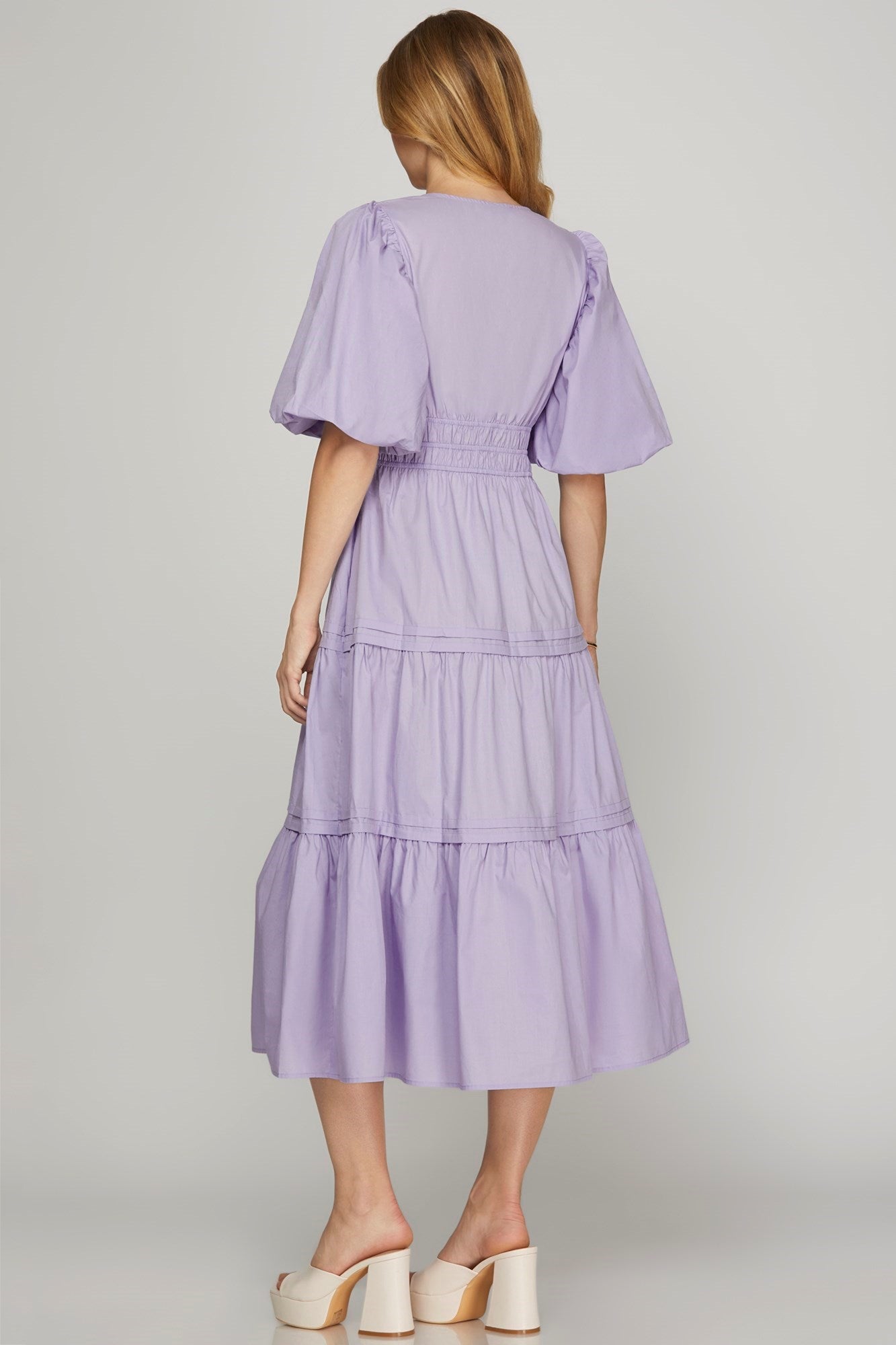 Mellanie Lilac Midi Dress
