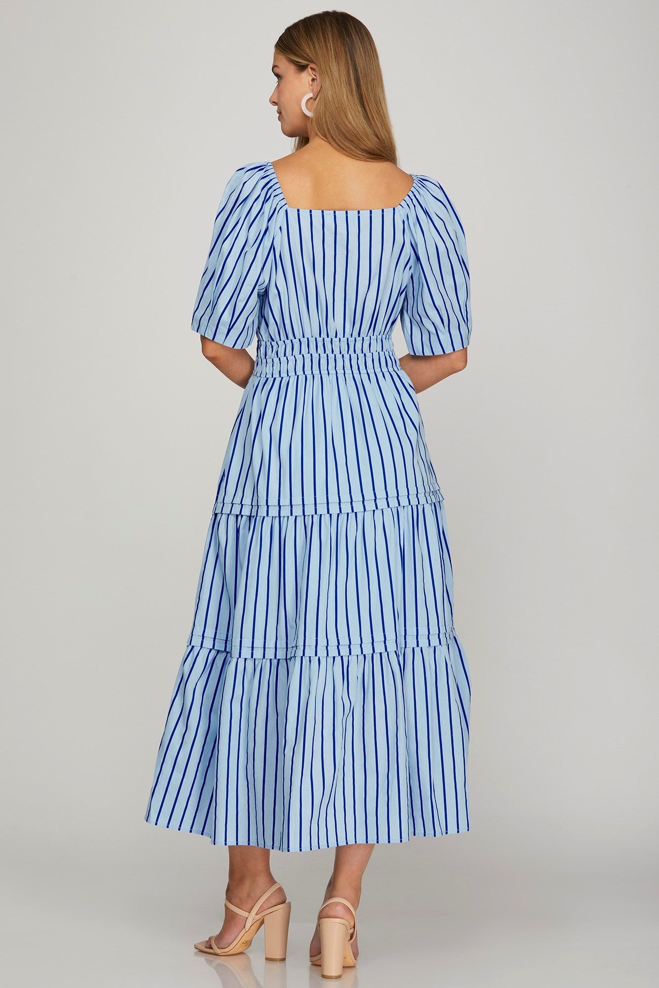 Elina Blue Midi Dress