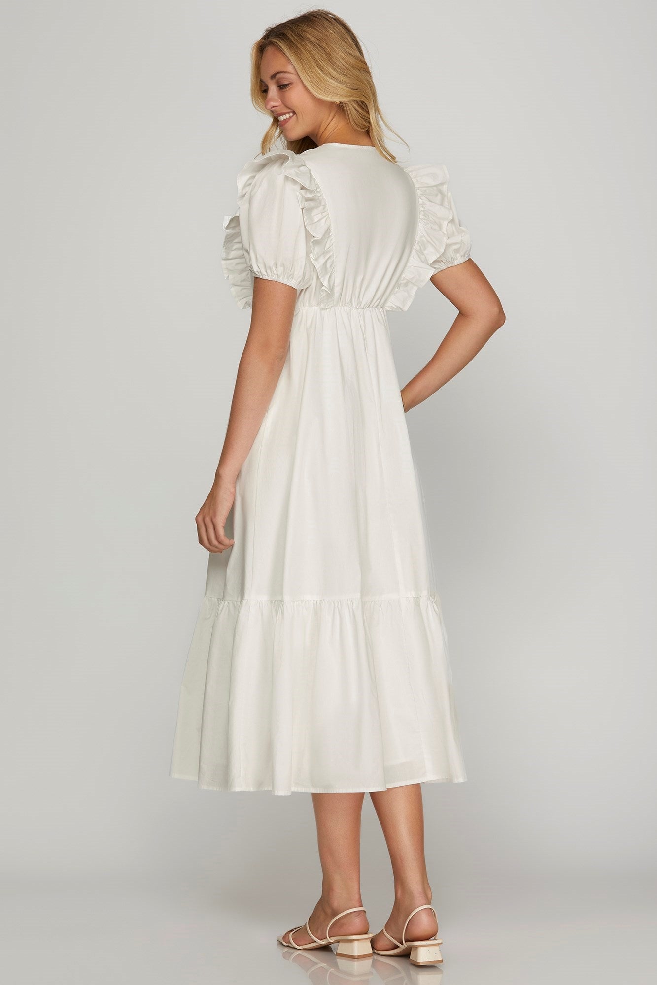 Genesis White Midi Dress