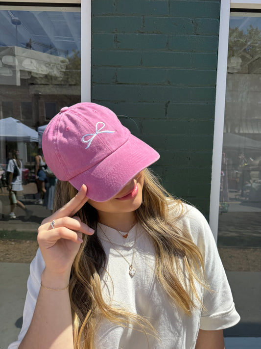 White Bow Hat