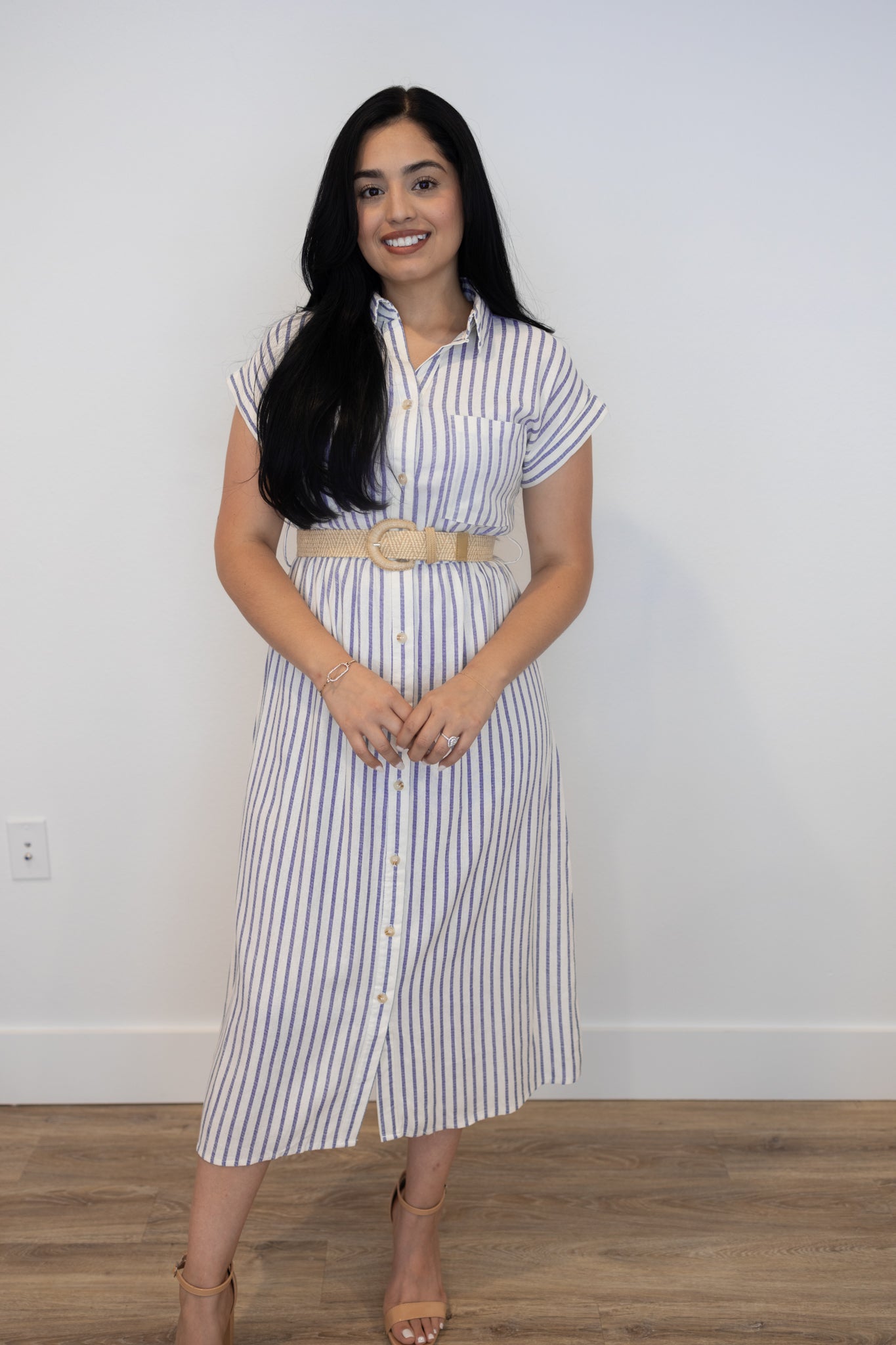Larissa Navy Midi Dress