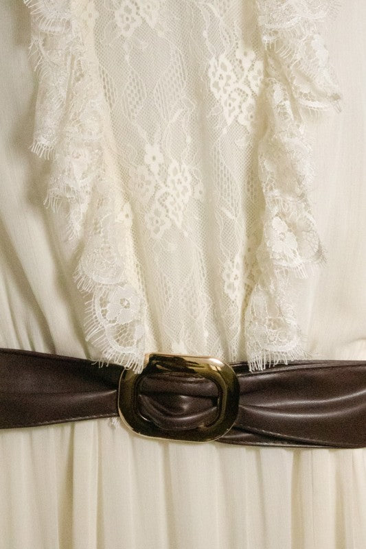 Belle lace midi dress