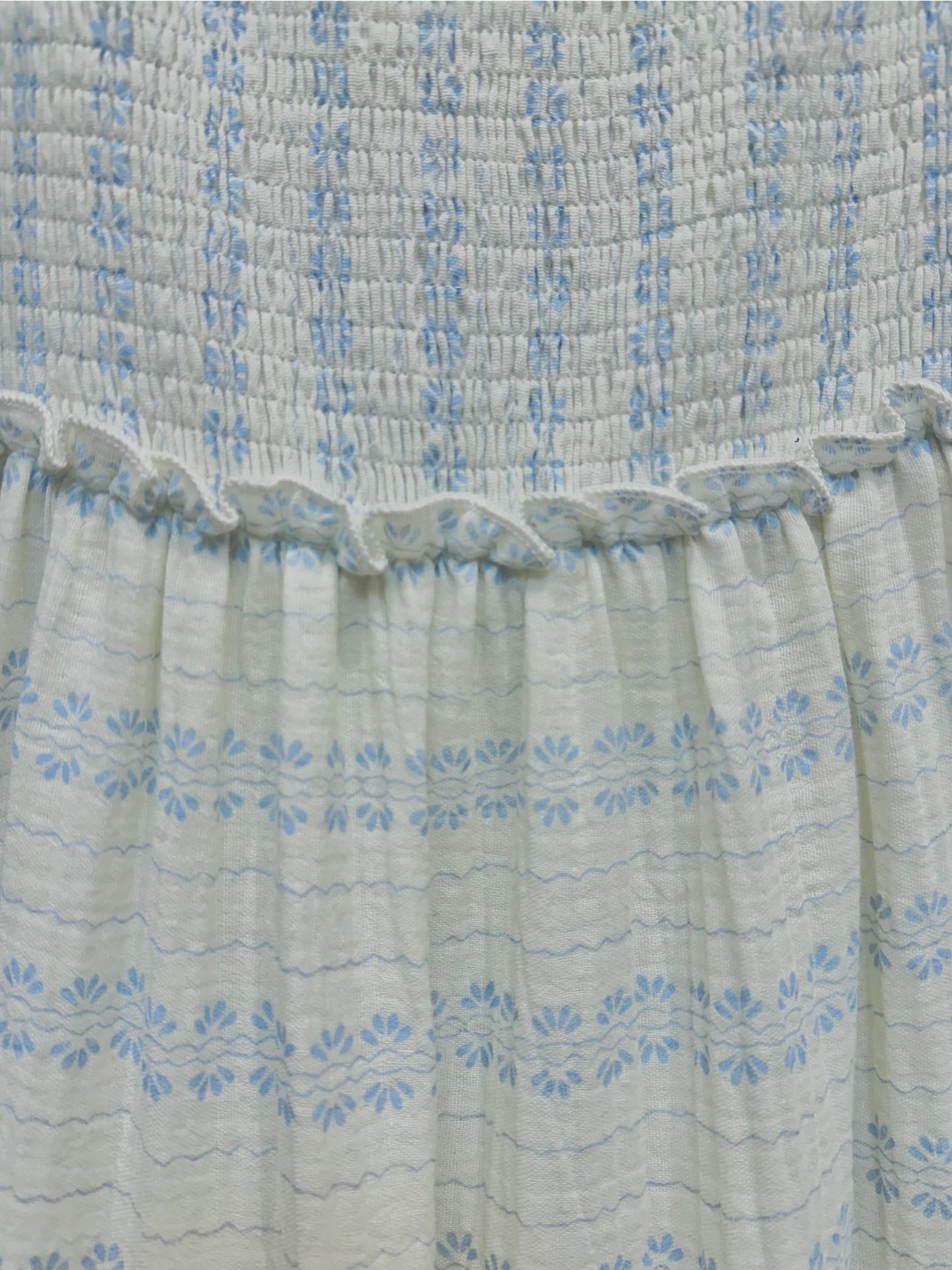 Dhalia Cream/Blue Dress