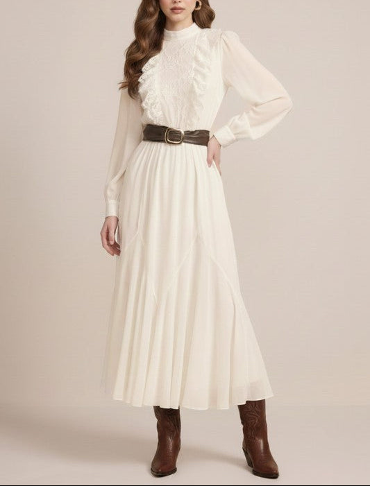 Belle lace midi dress