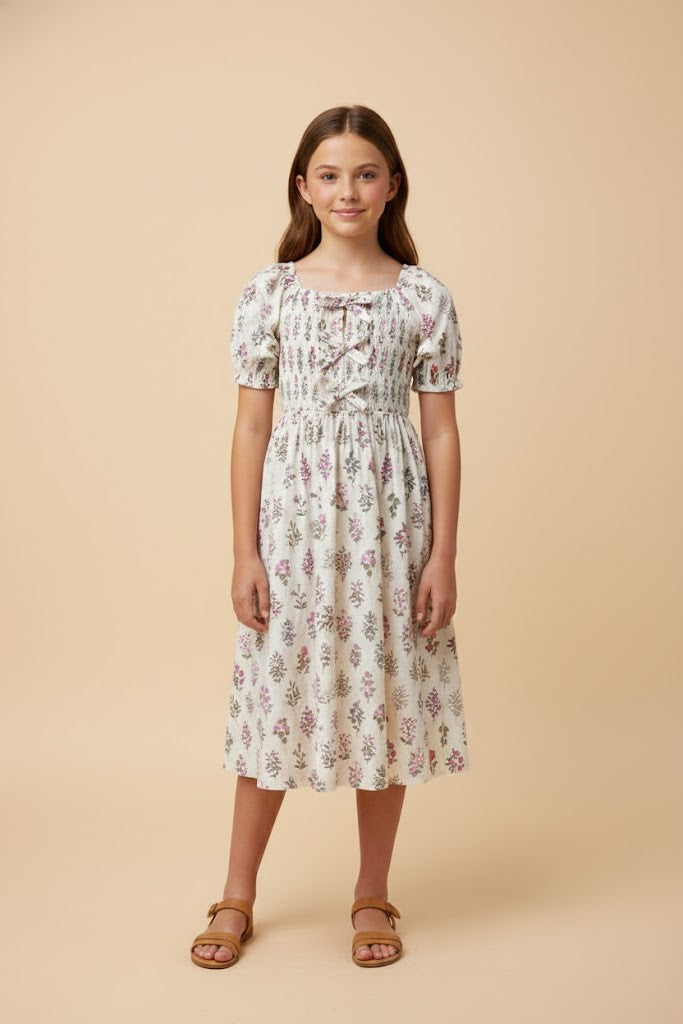 Elodie Floral Midi Dress (Mommy & Me)