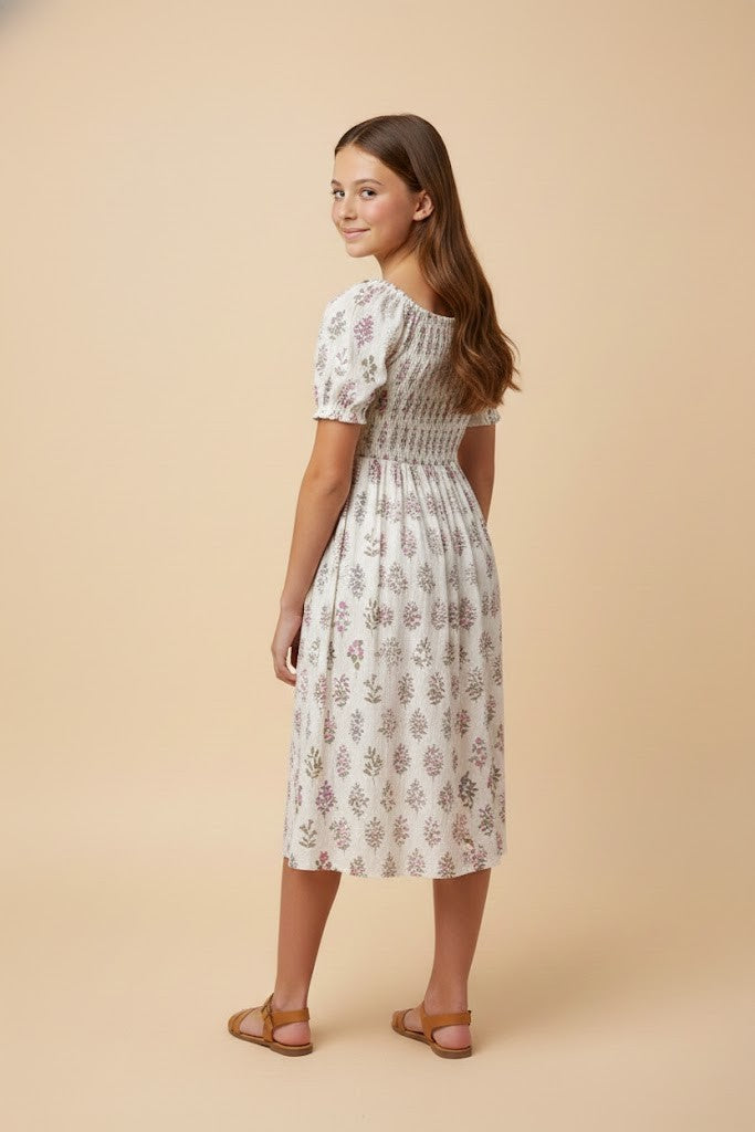 Elodie Floral Midi Dress (Mommy & Me)
